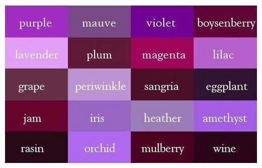 紫色的英文怎么读的相关图片